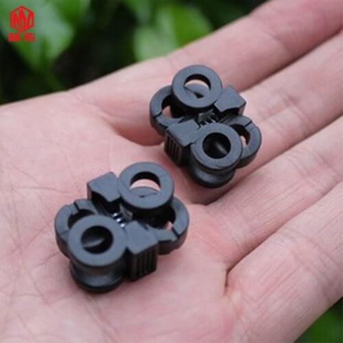 10PCS Paracord Buckle Lazy Fast Tie Shoelace Portable Shoelace Buckle Outdoor Rock Climbing Hiking Shoe Accessories