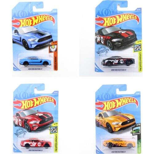 2020-92 Original Hot Wheels Mini Alloy Coupe 2018 FORD MUSTANG GT 1/64 Metal Diecast Model Car Kids Toys Gift
