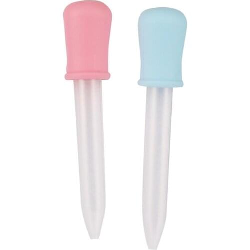 5ml Silicone Plastic Mini Dropper Baby Medicine Feeder Dropper Graduated Pipette Liquid Food Dropper School Laboratory Supplies