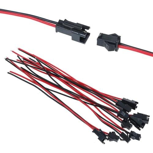 5 Pairs 15cm Long JST SM 2Pins Plug Male to Female Wire Connector Air docking LED male and female plug Cable SM/SYP/MX