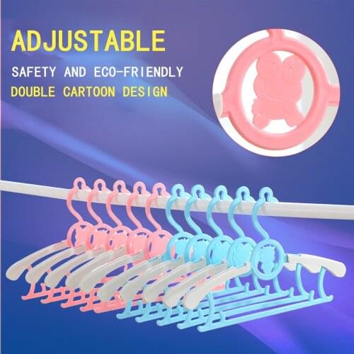 5Pcs/Lot Magic Multi-Functional adjustable Plastic Baby Hangers Clothes Hanger rack children kids adult Clothing