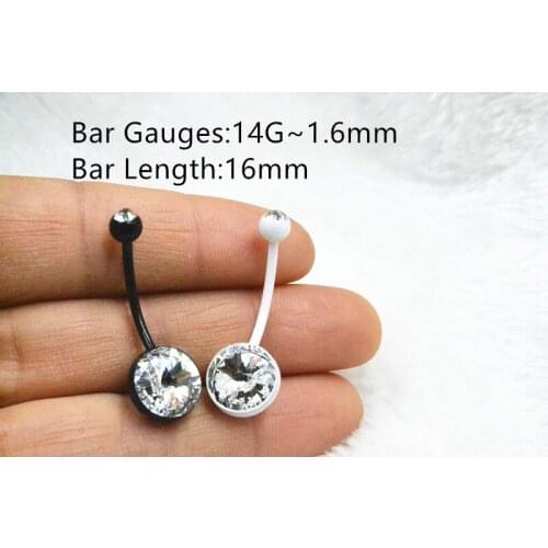 50pcs Free Shippment Body Piercing Jewelry - Flexible BIO Pregnancy Navel Belly Button Ring 14gx16mmNavel Piercing Retainers