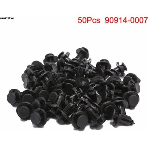 50Pcs Auto Fastener Parts Bumper Engine Cover Fender Grille Clips 90914-0007 for cars