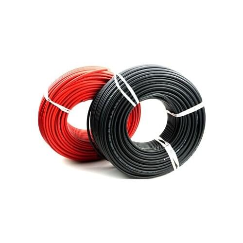 ALLMEJORES Solar PV cable Red blak cable for solar panel system 1500v 2.5mm² /4mm² /6mm² (14/12/10AWG )TUV UL approval 6m/Roll