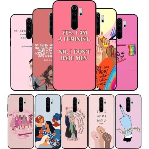 Feminist Girl Funny Black TPU Silicone Soft Phone Case For Redmi 4A 4X 7A 5 Plus 6 Pro NOTE 9 7 8 5 Pro 4 6