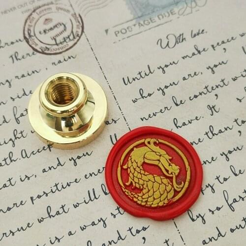 Dragon Wax seal Stamp animal Exquisite Paint wood handle,DIY Ancient Seal Retro Stamp,Personalized Stamp Wax Seal High Quality