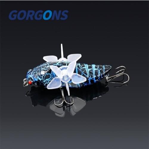Gorgons Spinner Fishing Insect Lures Topwater Trolling Wobbler Artificial Cicada Popper Whopper Plopper for Catfish Pike