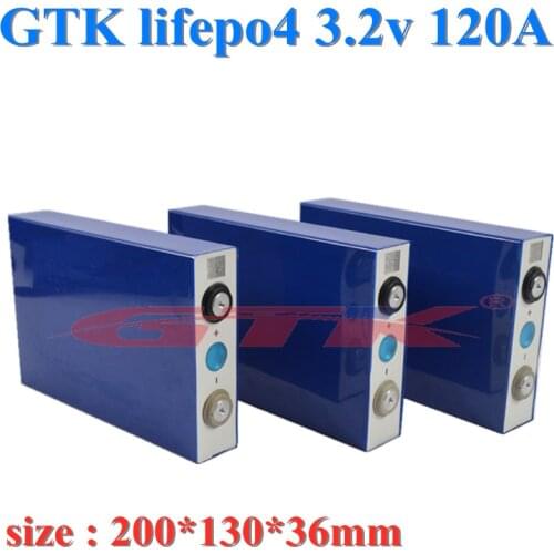 GTK 1pc 80Ah 100Ah 120Ah lifepo4 3.2v cell LiFePo4 battery lithium High discharge for pack diy solar lights motor and others