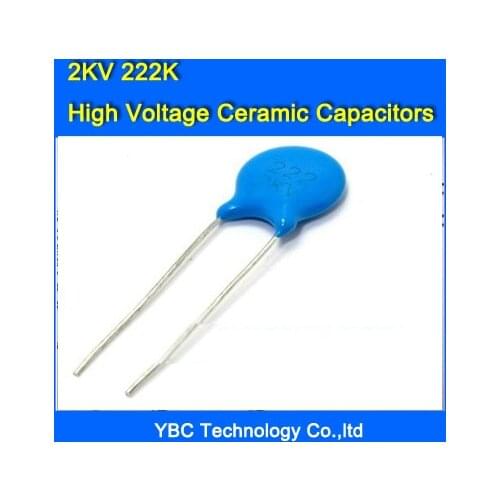 Free Shipping 1000pcs/lot High Voltage Ceramic Capacitors 2KV 2000V 222 2200PF