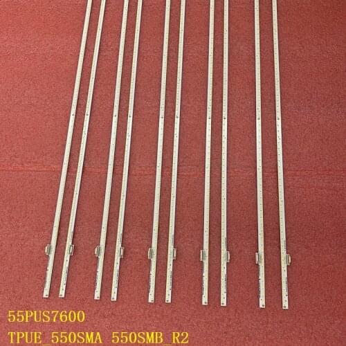 Kit 2pcs LED backlight strip For 55PUS7600 TPUE_550SMA_R2 TPUE_550SMB_R2