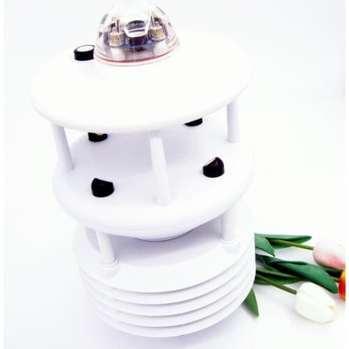 7 parameters wind speed direction air temperature humidity pressure Illumination rainfall smart city compact weather station