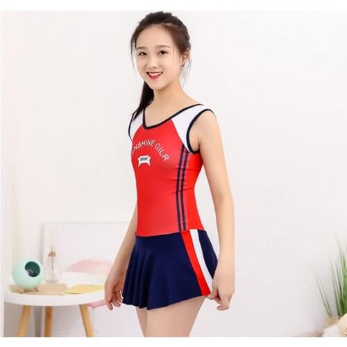 Cute Child Swimwear Girls Swimwear Boxers One Piece Swimming Suit Skirt Diving Suit Children Bathing Suit Zipper Tight Swimsuit