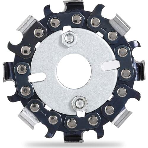 Mini 2.5" Wood Carving Disc Woodworking Chain Grinder Chain Saws Disc 125MM/115MM Angle Grinding for Curving/ Shaping/ Cutting