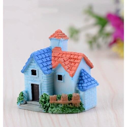 Miniature House Toy Fairy Garden Micro Landscape Resin Craft House For Garden Home Decoration Toys for Children Craft