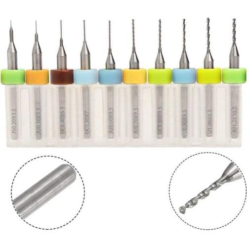 10PCS 0.2-1.2mm 3D Printer Nozzle Cleaning Drill Bits for Extruder RepRap MK7 MK8 (0.2/0.3/0.4/0.5/0.6/0.7/0.8/0.9/1.0/1.2mm)