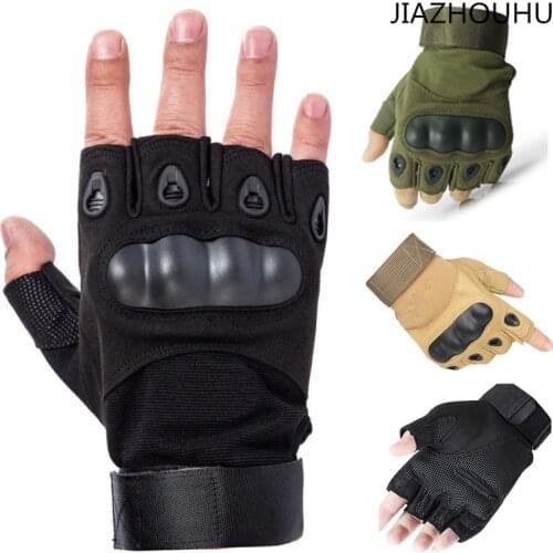 Tactical Hard Knuckle Half finger Gloves Men Army Military Combat Hunting Airsoft Police Duty Mens Fingerless Tactical Gloves