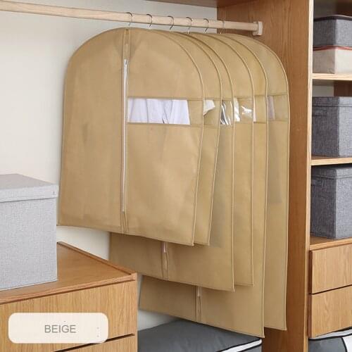 Household Clothing Dust Cover Wardrobe Coat Storage Cover Hanging-type Suit Protect Organizer Bag