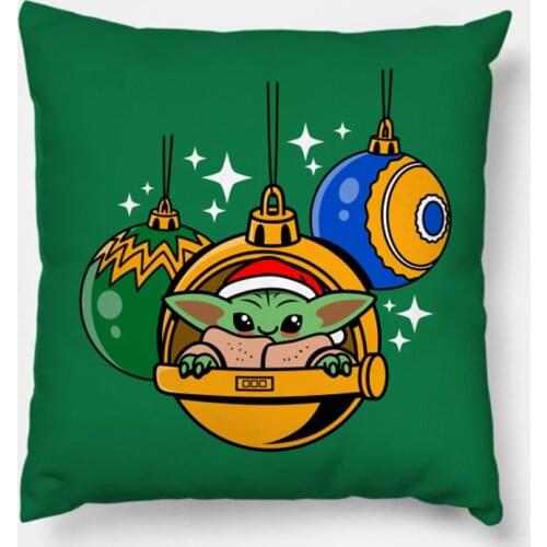 Christmas Pod Printed Cartoon Christmas Pillowcase 2021 Decor for Home Merry Christmas Ornament Navidad Xmas Gifts