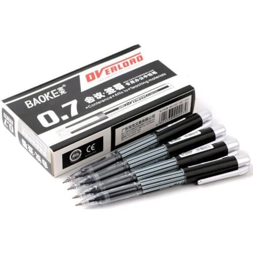12 Pcs/lot Baoke Pc1168 Meeting Record Pen Office Writing Pen 0.7mm Neutral Pen Large Capacity Office School Supply