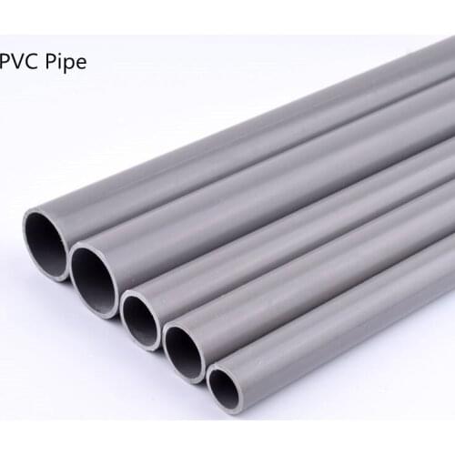 2pcs Length 50cm Outer Diameter 20~63mm PVC Grey Pipe Aquarium Fish Tank Tube Garden Irrigation Watering Fittings 50cm Long