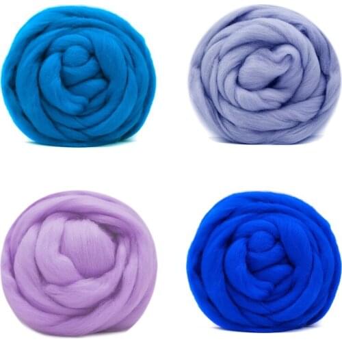 Wool 10g Felting Wool (9 Colors) 19 Microns Super Soft Natural Wool Fiberfor Needle Felting Cool Color Kit 0.35 OZ Per Color