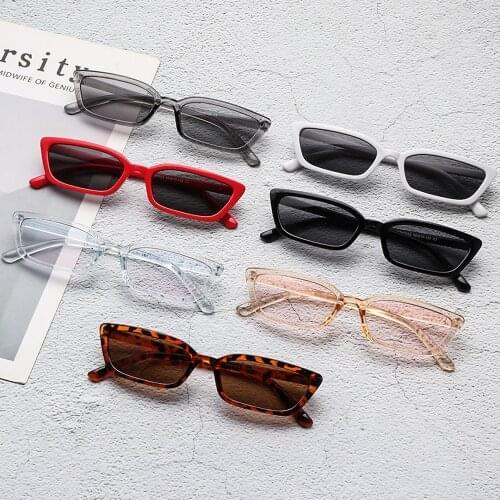 Retro Small Vintage Square Shades Travel Sunglasses For Women Men UV400 Protection Cute Sun Glasses Skinny Street Eyewear