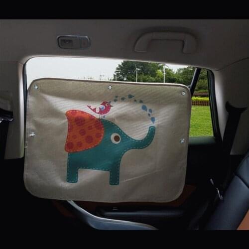 Car Windshield Car Sun Shade Curtains Cute Cartoon Car Styling Rear Side Window Sunshade Protect Window Curtains 70cm*50cm
