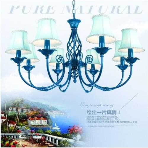Creative personality pendant lamp LED Mediterranean blue living room pendant lamp restaurant lights bedroom kids room light ZX44
