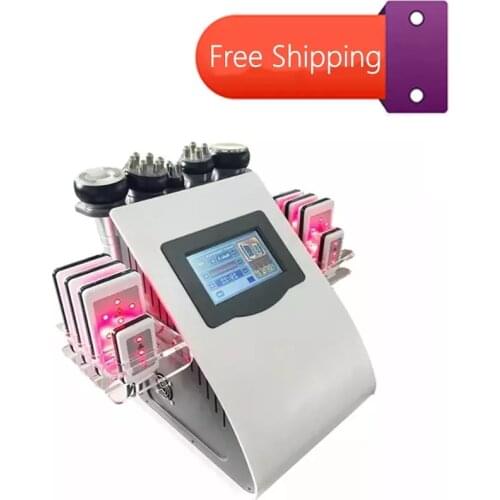 5 in1 Ultrasonic Liposuction 40K Cavitation Vacuum Multipolar Bipolar Laser Slimming Weight Loss Skin Body Salon Machine
