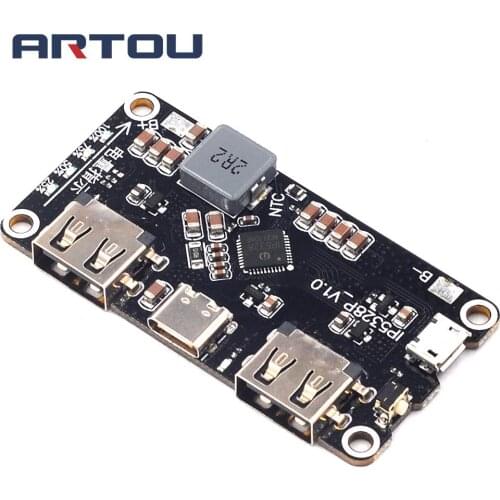 IP5328P Dual USB 18650 Battery Charger treasure Tpye-c 3.7V to 5V 9V 12V Step up Fast Quick Charger Circuit Board QC2.0 QC3.0