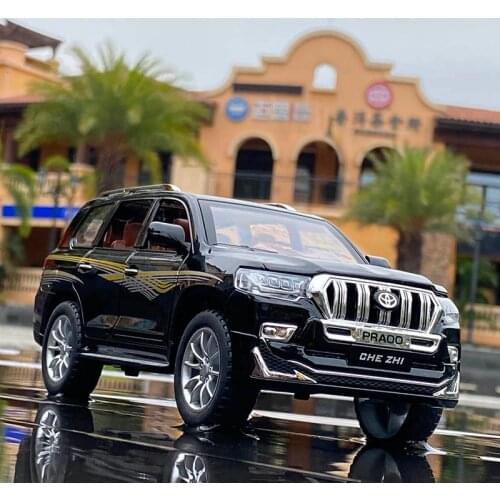 1/24 Toyota Prado Alloy Car Model Metal Off Road Toy Vehicle Voiture Miniature Children Toys For Boys Diecasts Birthday Gifts