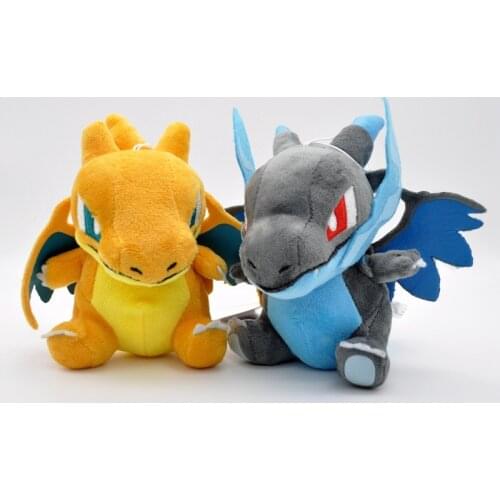 15cm Q Version of MAGE Blue Charizard Doll XY Evolution Plush Toys Original Gift For Childrens Day