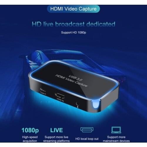 2021 New Broadcast 4K HDMI Video Card UVC Live Streaming Game 1080p 60Hz UAC Plug And Play USB 3.0 Recording Conference Computer