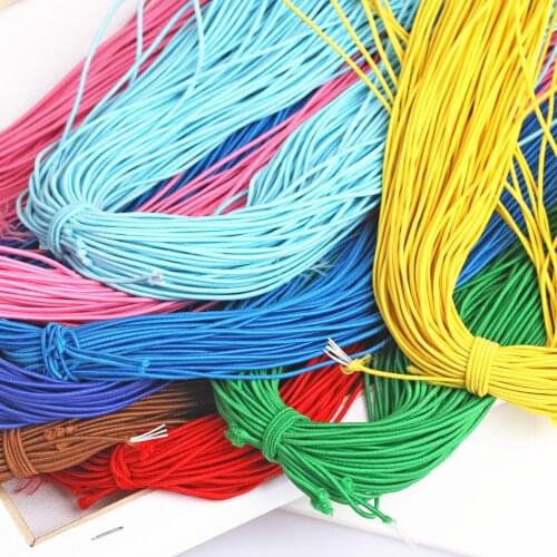 21yards 1mm Colorful High-Quality Round Elastic Band Round Elastic Rope Rubber Band Elastic Line DIY Sewing Accessories