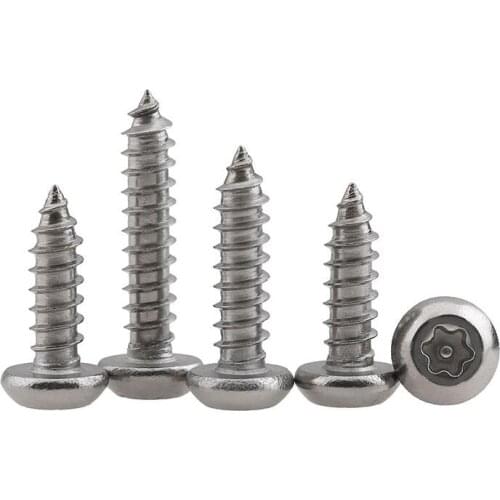 30pcs M3.5 stainless steel round head plum with column needle self-tapping screws furniture decoration screw 9.5mm-32mm length