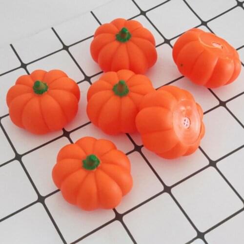 5Pcs Lovely Pumpkin Squeeze Toy Sounding Vivid Finger Pumpkin Stress Relief Toy Vegetable Shape Design Anti-stress Toy