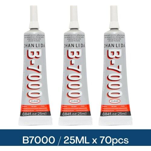 70PCS 25ML Zhanlida B7000 Adhesive LCD Glass Glue Repair Point Diamond Jewelry Glue Mobile Phone Touch Screen Repair Adhesive