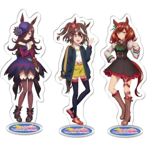Anime Stand Uma Musume Pretty Derby Special Week Silence Suzuka Toukai Teiou Acrylic Figure Stand Model Plate Display Cute 15cm