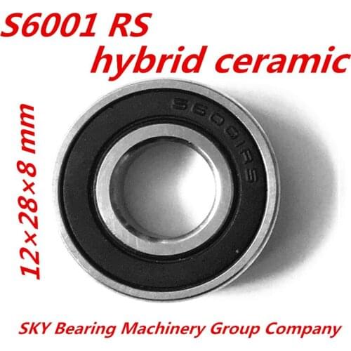 Free Shipping 6001zz 6001 Si3n4 6001zro2 S6001 2rs Cb Abec5 Stainless Steel Hybrid Ceramic Bearings/bike Bearings