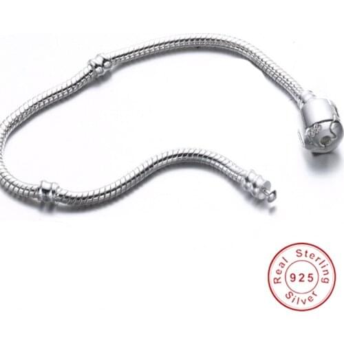 BIG SALE Handmade Original 925 Sterling Silver Snake Bone Chain Bangle & Bracelet Luxury Jewelry 16-21CM Bracelet for Women Gift