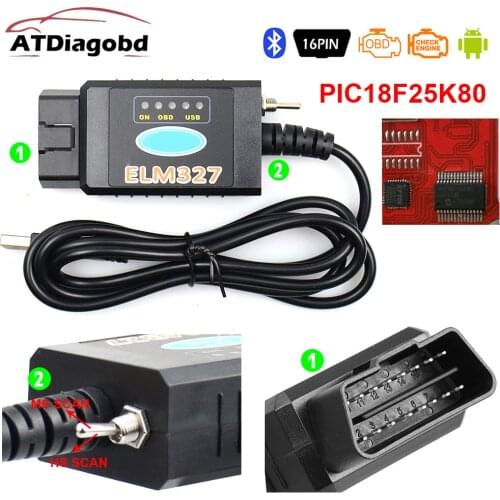 ELM 327 USB Bluetooth Works on Forscan For Ford HS CAN /MS CAN V1.5 car OBD2 diagnostic Tool ELM327 USB FTDI chip for Optional
