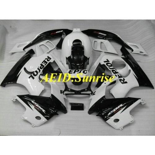 Custom Fairing kit for HONDA CBR600F3 97 98 CBR600 F3 CBR 600F3 1997 1998 CBR 600 ABS White black Fairings set+gifts HL22