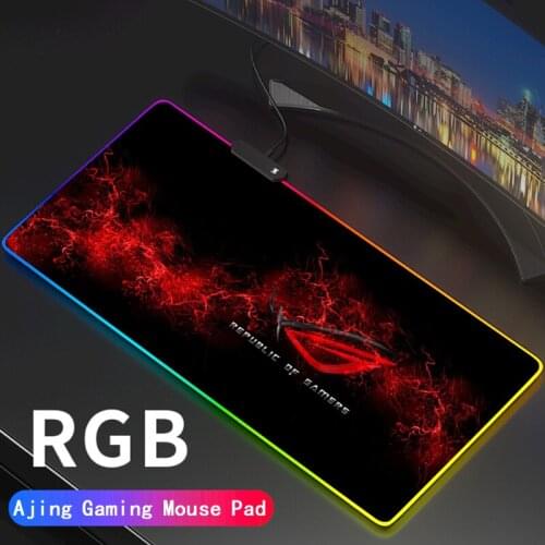 RGB Large Republic of Gamers Asus Computer Mousepad Gamer Mouse Carpet PC Desk Play Mat with Rog LED Backlit Support DIY