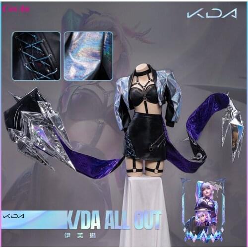 Hot Game LOL ALL OUT Evelynn Cosplay Costume Girl Group The High Quality Female Uniform Halloween Party Role Play Clothing S-XL