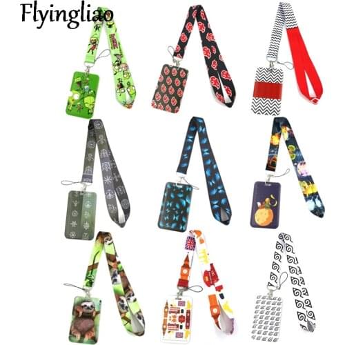 Creative Lanyard Card Holder Student Hanging Neck Phone Lanyards Badge Subway Access Cards Holder Accessories Kids Key Ring