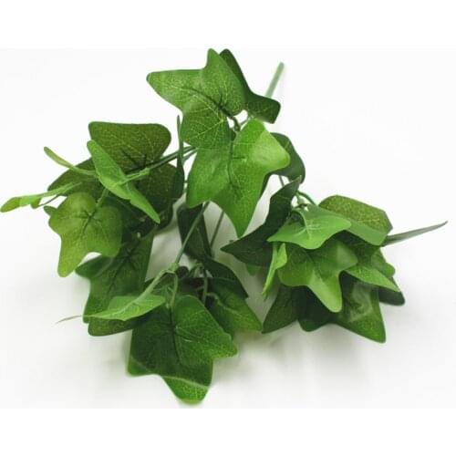 Sweet Potato Leaves Plant Artificial white Ivy Leaf Bunch Plastic Greenery 30cm Long for Home Party Decoration