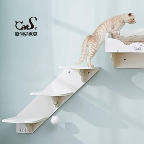 Cat Furniture Cat Stairs Solid Wood Ecological Board Cat Steps Crawling Play Cat Jumping Platform Cat Toys