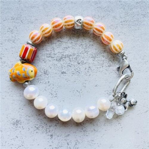 Fashion Pearl Charm Bracelets Designer Pearl Beaded Jewelry Womens Charm Bracelets Imitation Silver Accessories