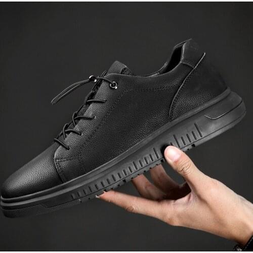 Big Size 46 47 Men Shoes Genuine Leather 2020 Spring Autumn Mens Leisure Shoe White Flats Walking Footwear