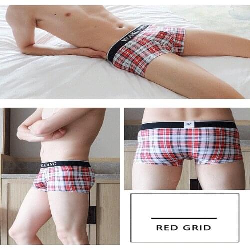 Tide Mens Underwear Mens Boxer Shorts Cotton Breathable Boxers Printed Sexy Underwear Mens Korean Boxers